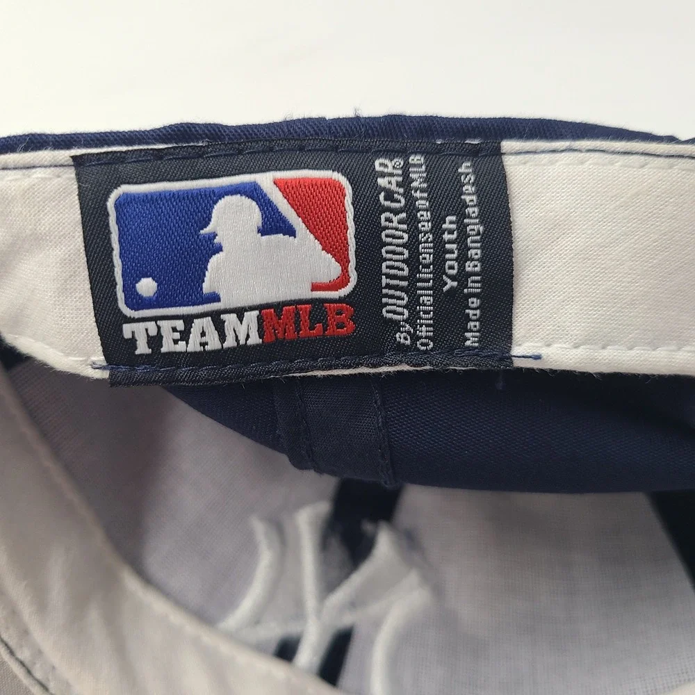 Youth New York Yankees Hat Adjustable Outdoor Cap Blue White MLB Baseball Logo